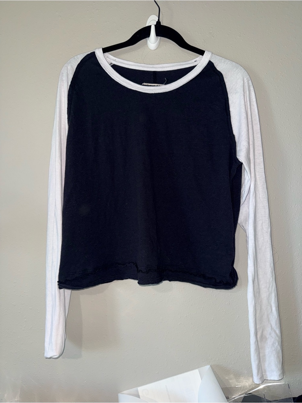 Free People We the Free Deja Vu Long Sleeve Tee Large